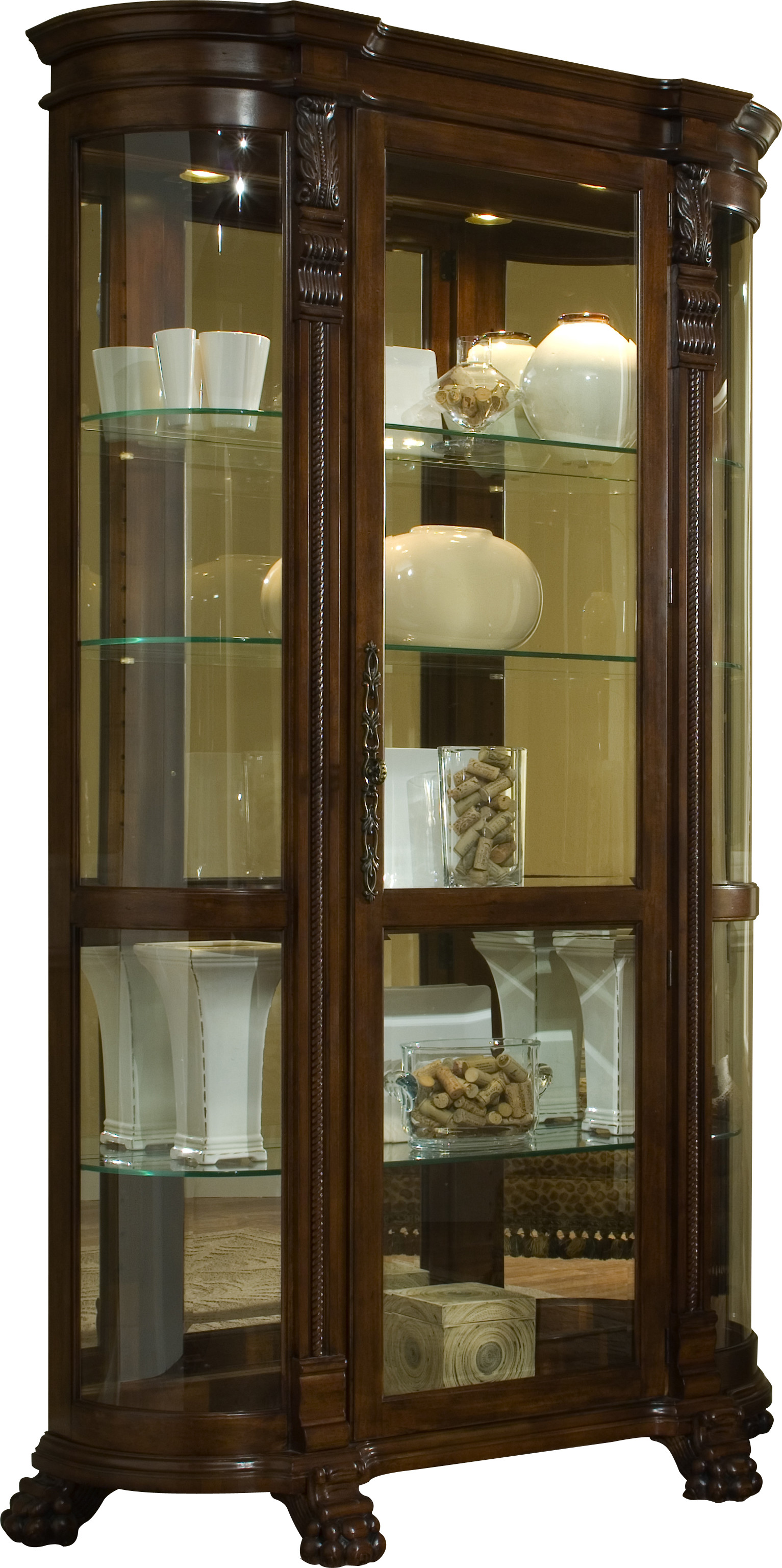 Pulaski Furniture Curios Living Room End Curio Cabinet