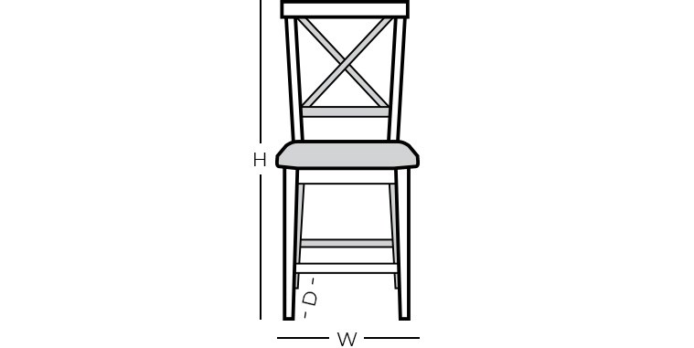 Dimensions - Bar Stool with Back