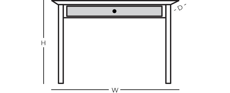 Dimensions - Rectangular End Table