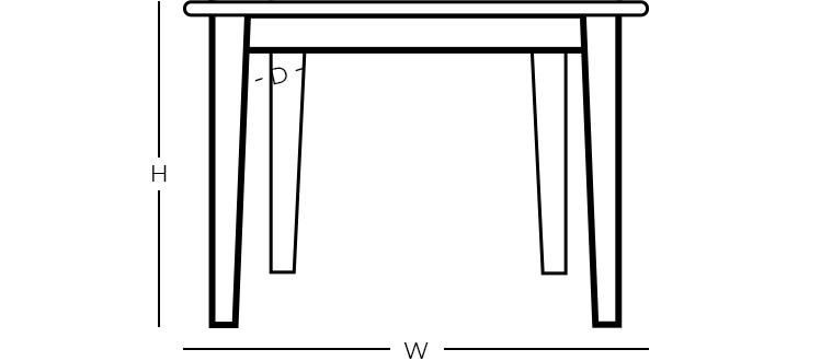 Dimensions - Square Dining Table