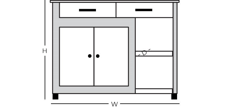 Dimensions - Kitchen Island