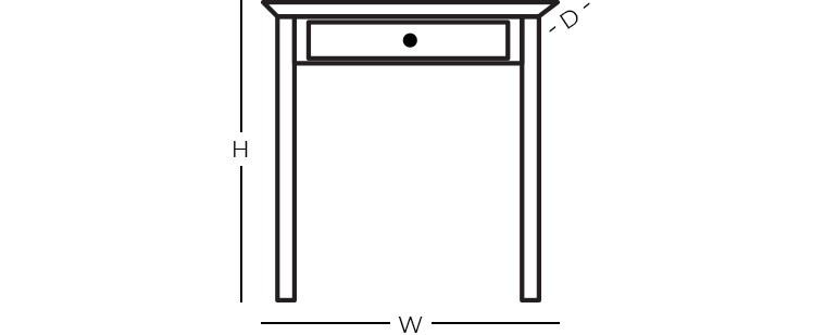 Dimensions - Square End Table