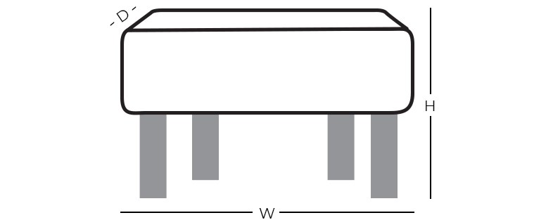 Dimensions - Square Ottoman