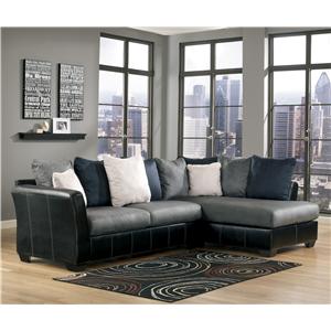 Benchcraft Masoli - Cobblestone 2-Piece Sectional with Chaise