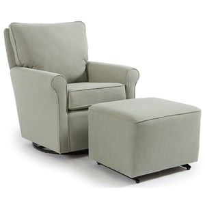 Swivel Glider Chair & Ottoman