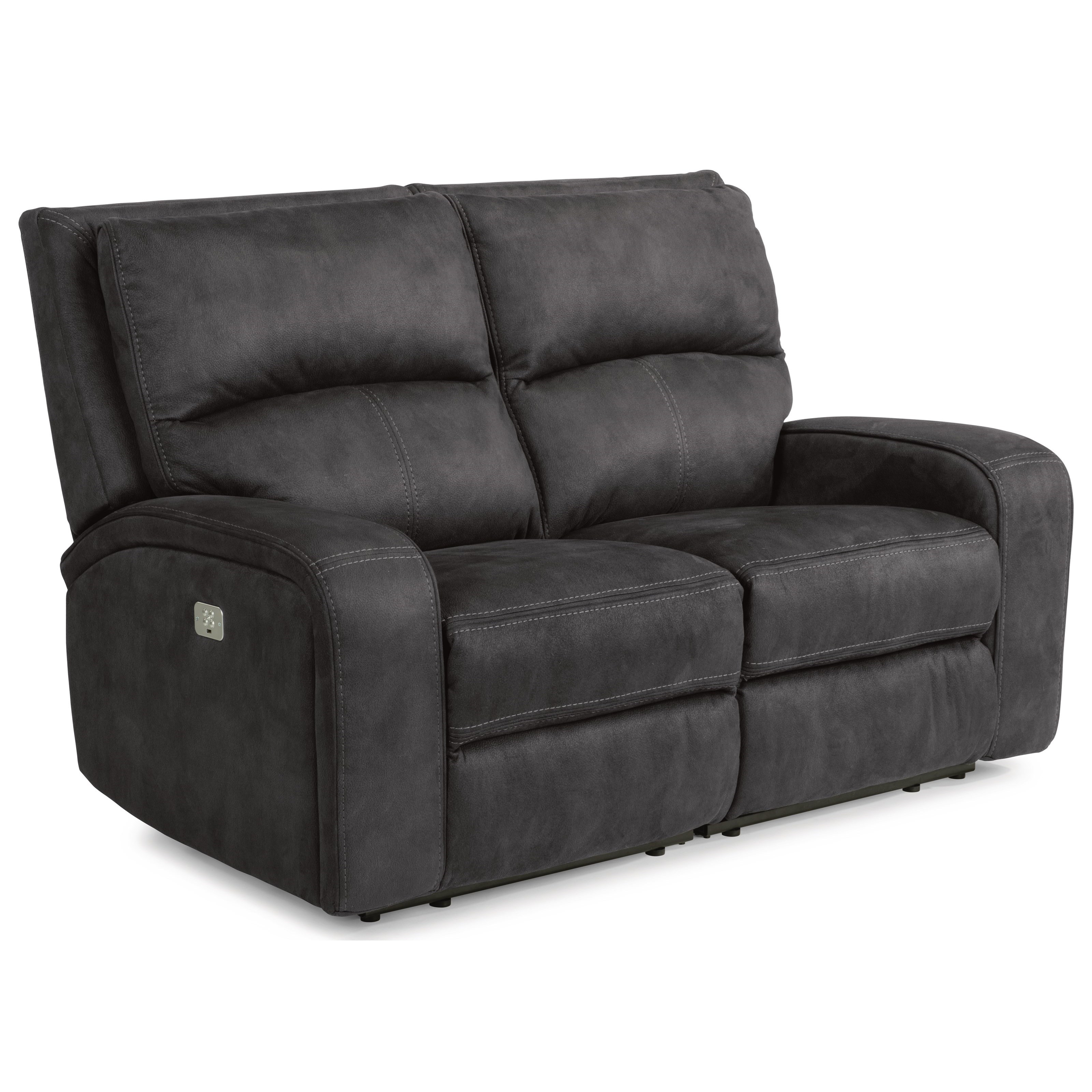 Latitudes - Nirvana Power Reclining Loveseat with Power Headrest by Flexsteel at Furniture Barn