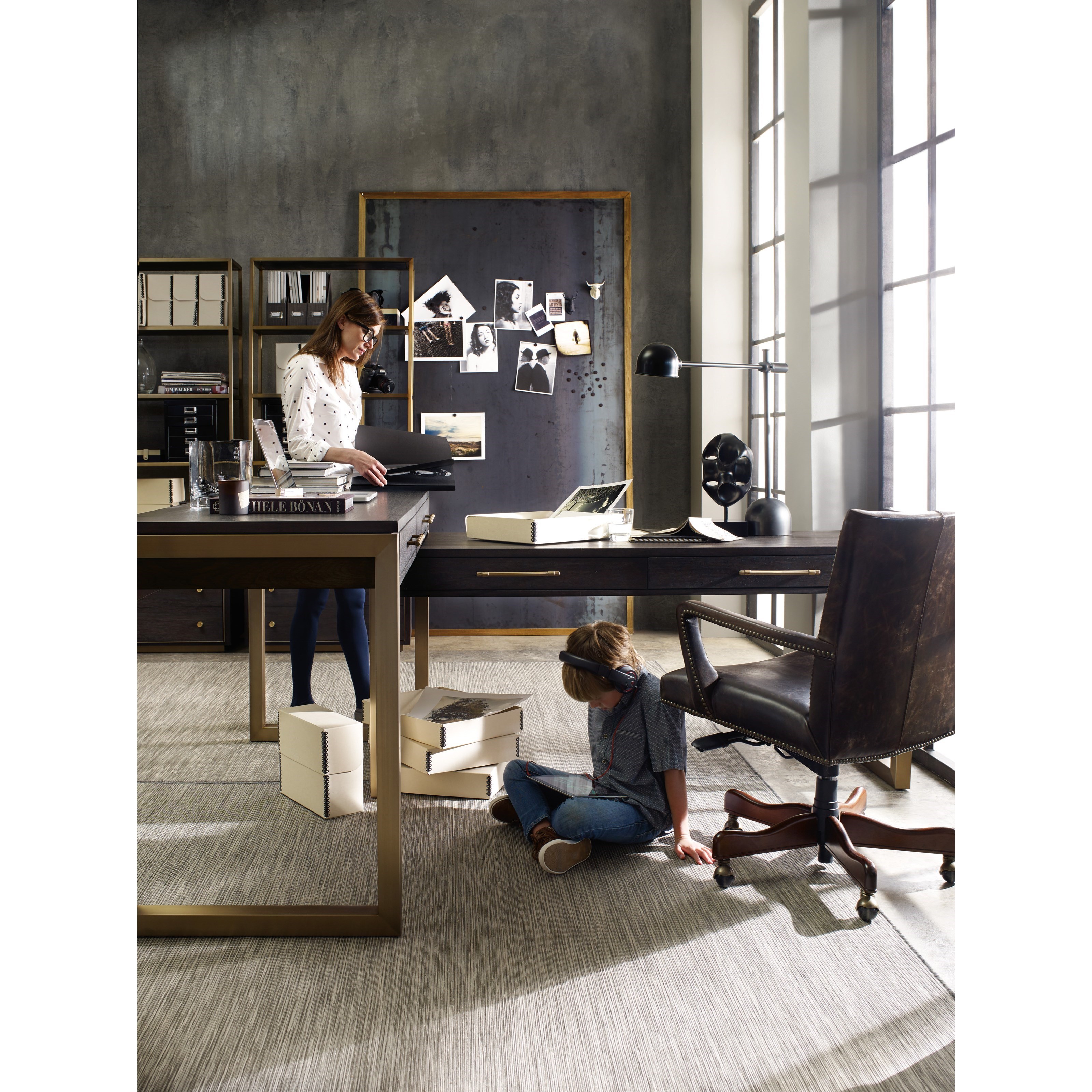Hooker Furniture CurataShort Modern Wooden Writing Desk