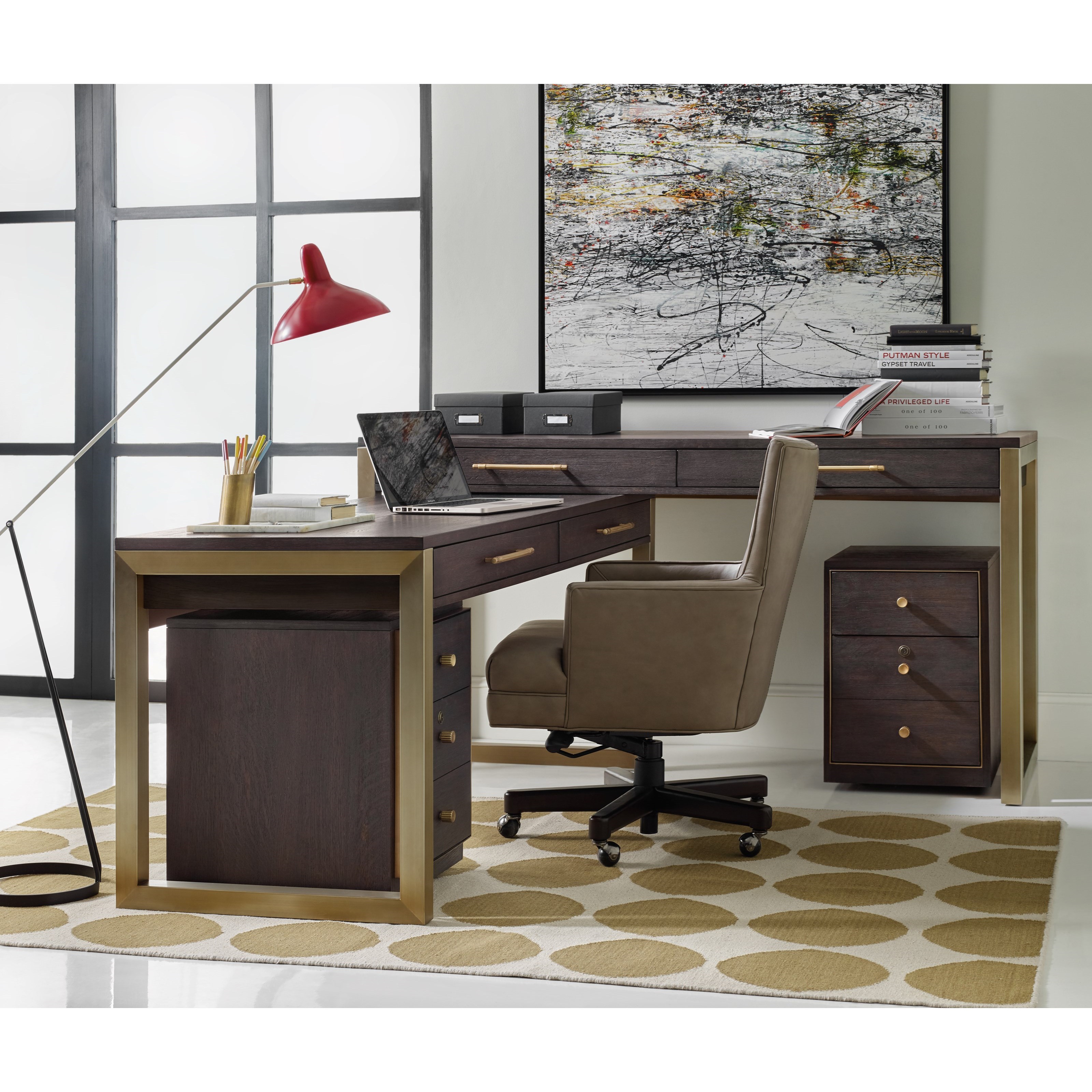 Hooker Furniture CurataShort Modern Wooden Writing Desk