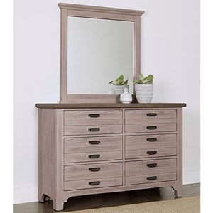 Double Dresser and Landscape Mirror