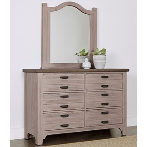 Double Dresser and Arch Mirror