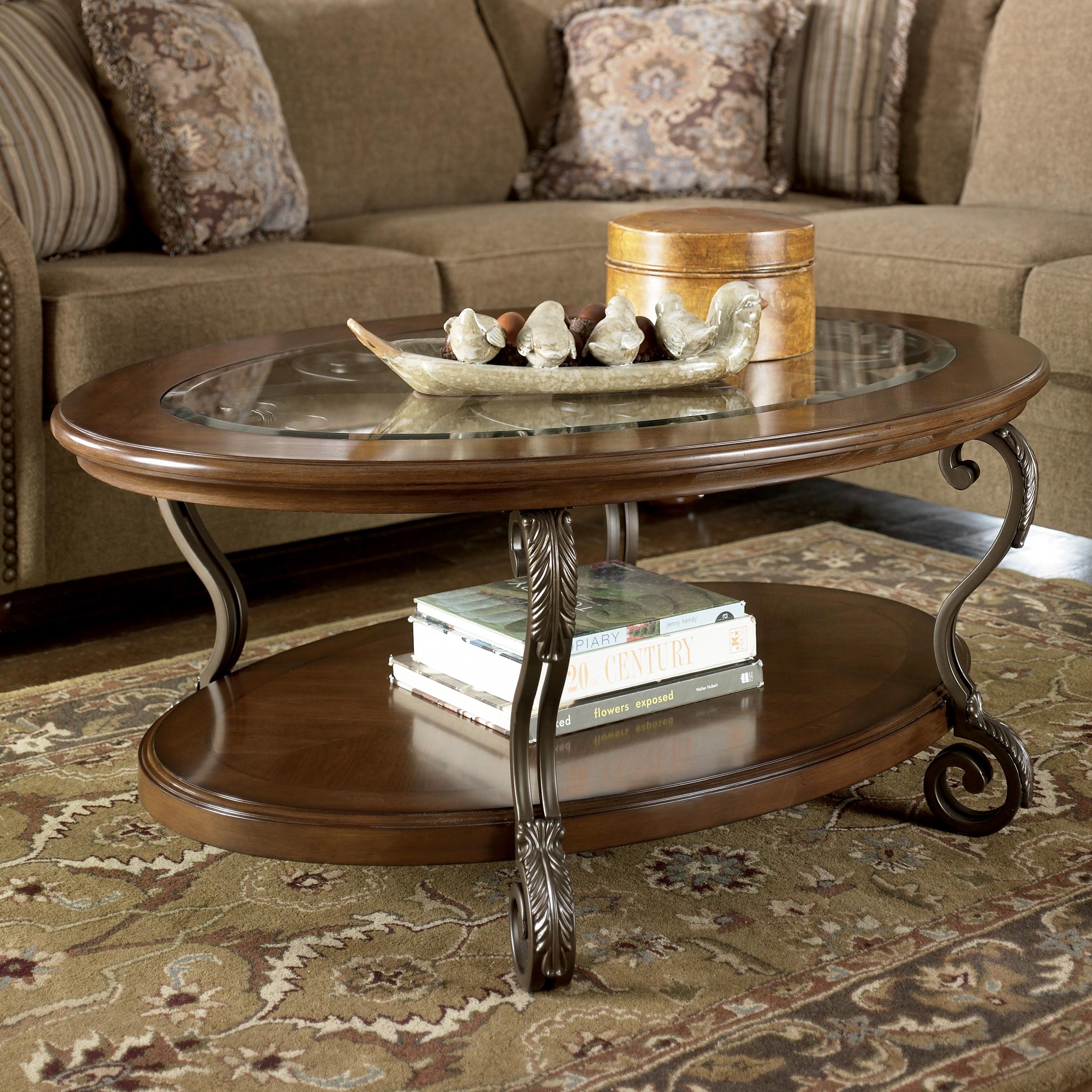 Nestor Oval Cocktail Table by Signature Design by Ashley at Furniture Barn