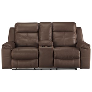 Double Reclining Loveseat with Console