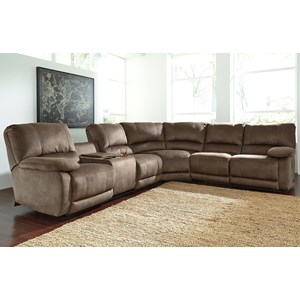 Signature Design by Ashley Seamus Power Reclining Sectional with Massage