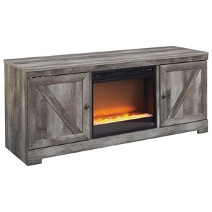 Large TV Stand with Fireplace