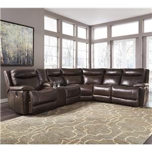 Signature Design by Ashley Zaiden Power Reclining Sectional with Console