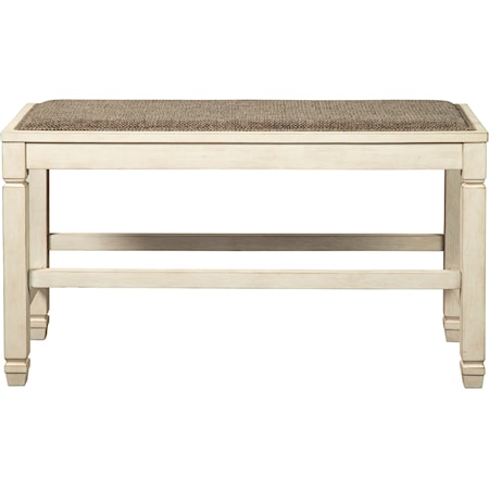 Double Counter Upholstered Bench