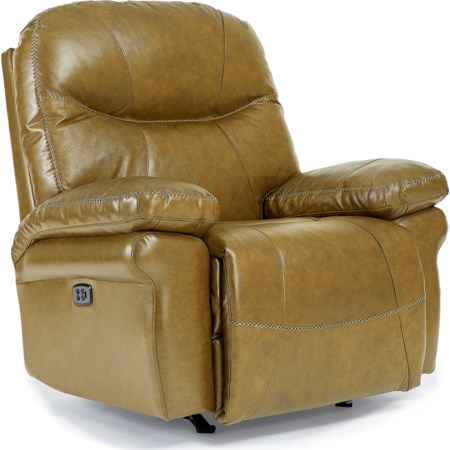 Leather Power Swivel Glider Recliner