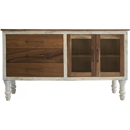 3 Drawer and 2 Doors Console