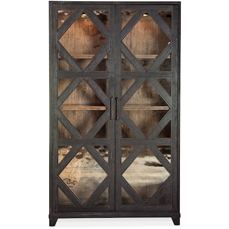 3-Shelf Display Cabinet with Built-In Lights