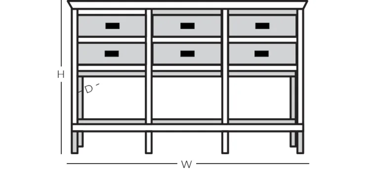 Line drawing of product
