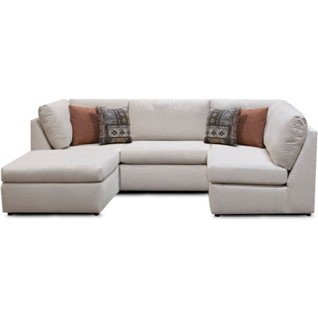 5-Piece Armless Sectional Sofa