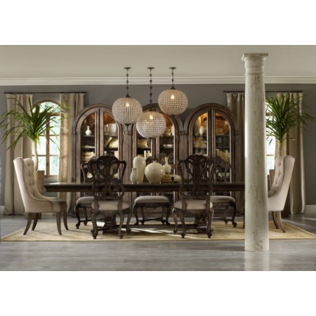 Dining Group Set with 2 Tufted Chair