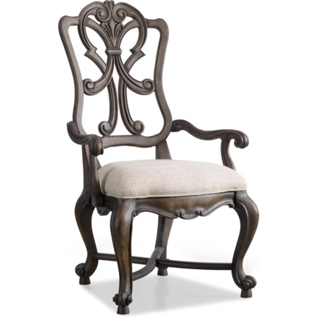 Scroll Back Arm Chair