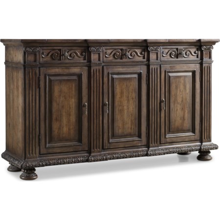 3-Door 72-Inch Credenza