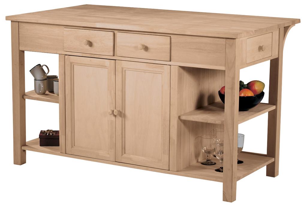 John Thomas SELECT Kitchen Super Kitchen Center with Breakfast Bar