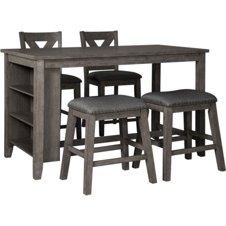 Five Piece Kitchen Island & Chair Set