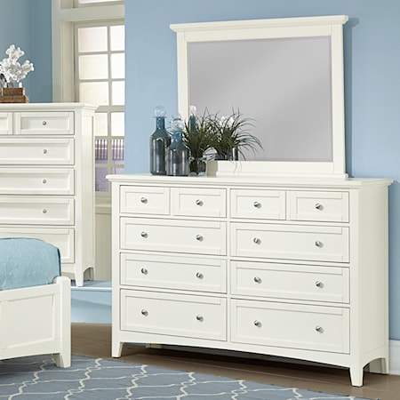 8-Drawer Dresser & Landscape Mirror